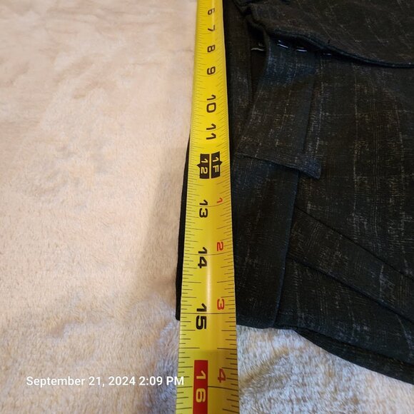 Kut From The Kloth Ellery Slim Straight Printed Pant Skinny 8 Petite Black/Grey - Picture 9 of 13